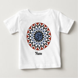 Camiseta De Bebé Mandala espiritual Yoga Om Blue Rust Personalizado