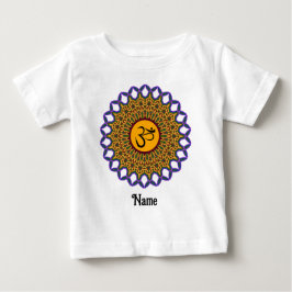 Camiseta De Bebé Mandala espiritual Yoga Om Peacock Personalizado