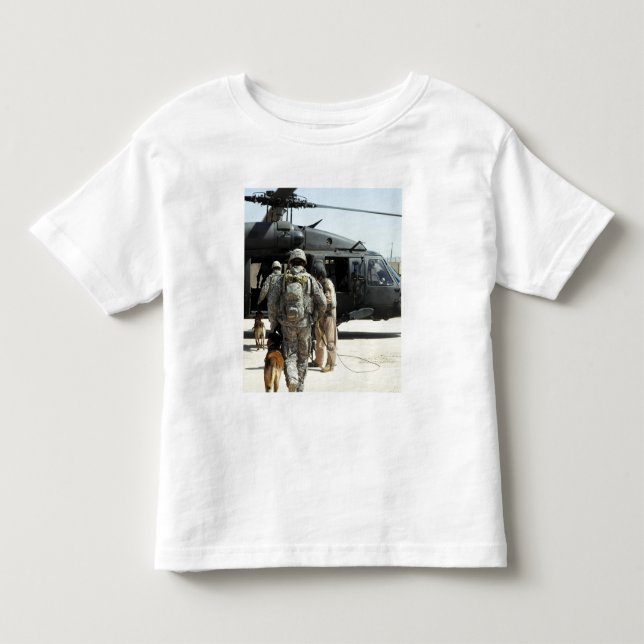 Camiseta De Bebé Manejadores de perros trabajadores del ejército ab (Anverso)