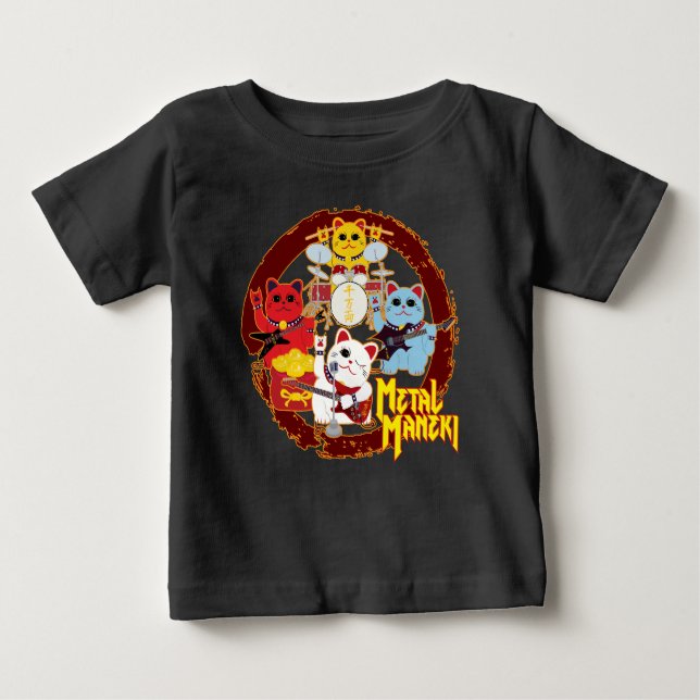 Camiseta De Bebé Maneki metalizado (Anverso)