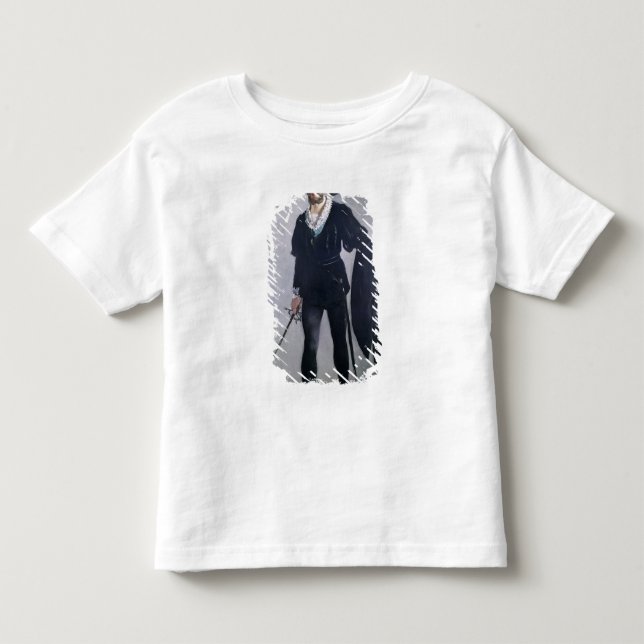 Camiseta De Bebé Manet el | Jean Baptiste Faure como Hamlet, 1877 (Anverso)