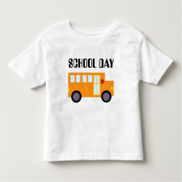 Camiseta De Bebé Manga larga del autobús escolar del niño lindo del