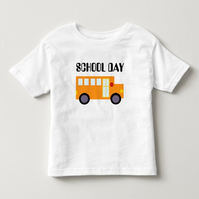 Camiseta De Bebé Manga larga del autobús escolar del niño lindo del (Anverso)