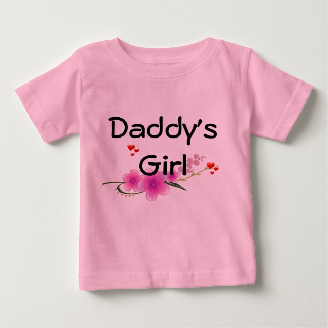 Camiseta De Bebé Manga larga del Chica de papá (Anverso)