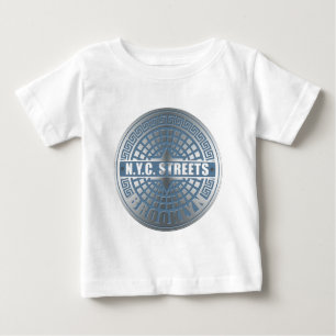 Camiseta De Bebé Manhole Cover Brooklyn Blue