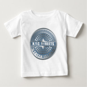 Camiseta De Bebé Manhole Staten Island Blue