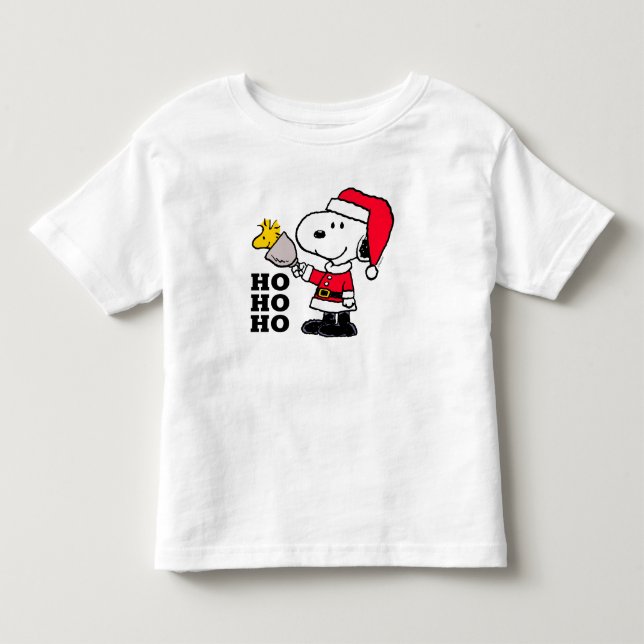 Camiseta De Bebé Maní | Snoopy & Woodstock Ho Ho (Anverso)