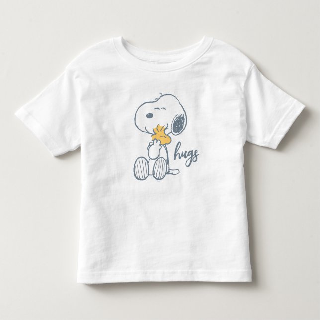 Camiseta De Bebé Maní | Snoopy & Woodstock Hug (Anverso)