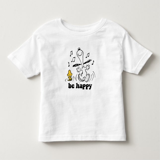 Camiseta De Bebé Maní Snoopy y el baile feliz de Woodstock (Anverso)