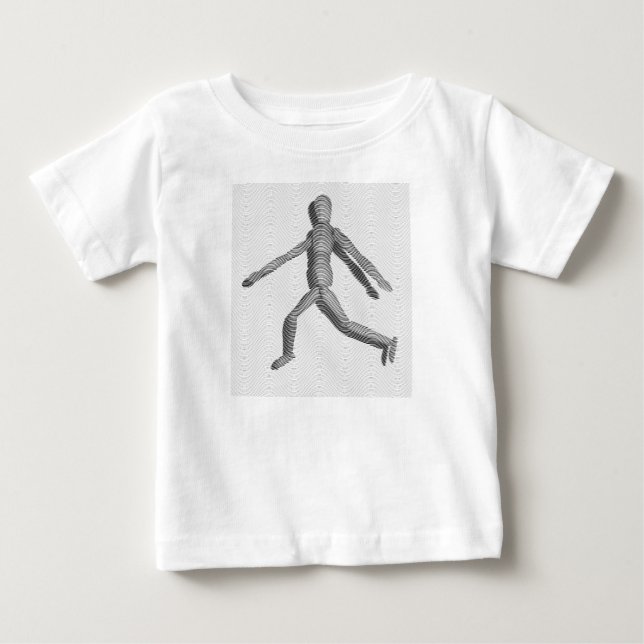 Camiseta De Bebé Mannequina humana de madera (Anverso)