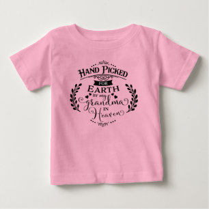 Camiseta De Bebé Mano escogida por mi abuela en chica del rosa del