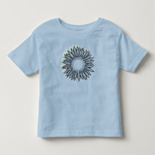 Camiseta De Bebé Mano floral de girasol rústico