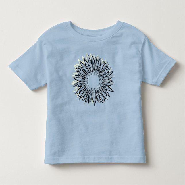 Camiseta De Bebé Mano floral de girasol rústico (Anverso)