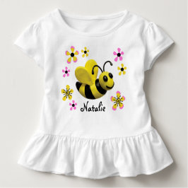 Camiseta De Bebé Manosee la ducha de la niña de la abeja