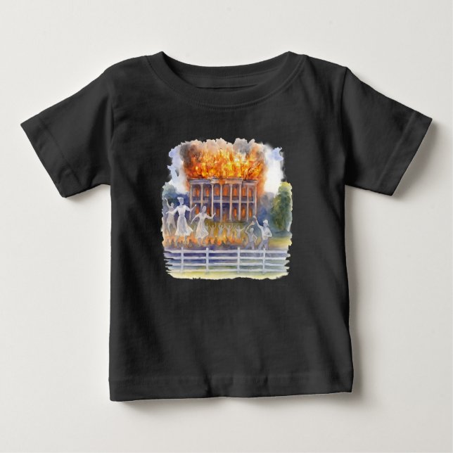 Camiseta De Bebé Mansión Antebellum | El incendio estalla en Nottow (Anverso)