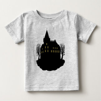 Camiseta De Bebé Mansión espeluznante en silueta