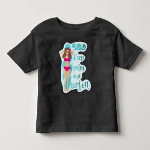 Camiseta De Bebé Mantén la calma y surfea sobre chica morena 