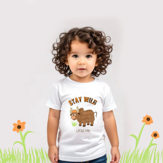 Camiseta De Bebé Mantén Salvaje Pequeño Yak