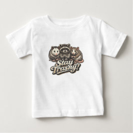 Camiseta De Bebé MANTÉN TRASHY Mantén Divertido Mapache 