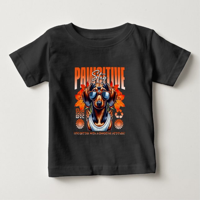 Camiseta De Bebé mantén una actitud positiva (Anverso)