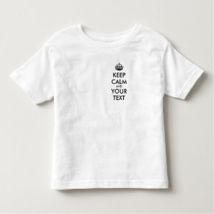 CAMISETA DE BEBÉ MANTENER CALMA Y EL TEXTO