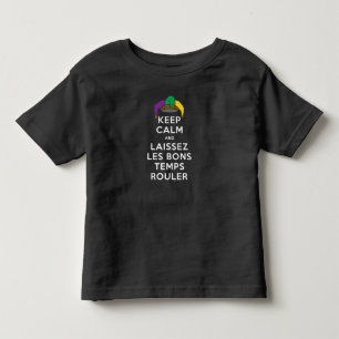CAMISETA DE BEBÉ MANTENER CALMA Y LAISSEZ LES BONS TEMPS ROULER