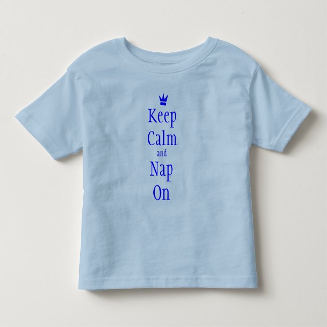 Camiseta De Bebé mantener la calma y dormir la siesta (Anverso)