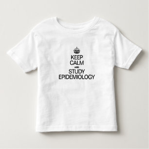 CAMISETA DE BEBÉ MANTENER LA CALMA Y ESTUDIAR LA EPIDEMIOLOGÍA