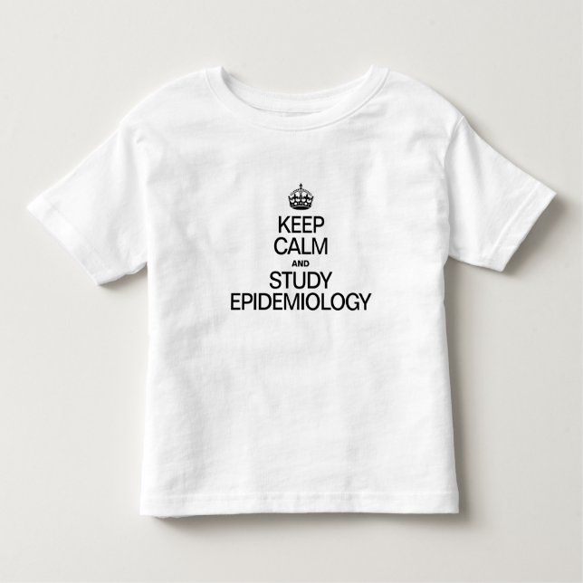 CAMISETA DE BEBÉ MANTENER LA CALMA Y ESTUDIAR LA EPIDEMIOLOGÍA (Anverso)