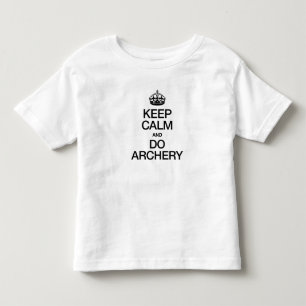 CAMISETA DE BEBÉ MANTENER LA CALMA Y HACER ARQUERÍA
