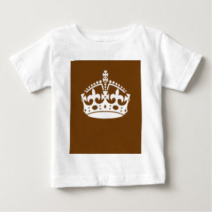 Camiseta De Bebé Mantener la corona tranquila en Brown