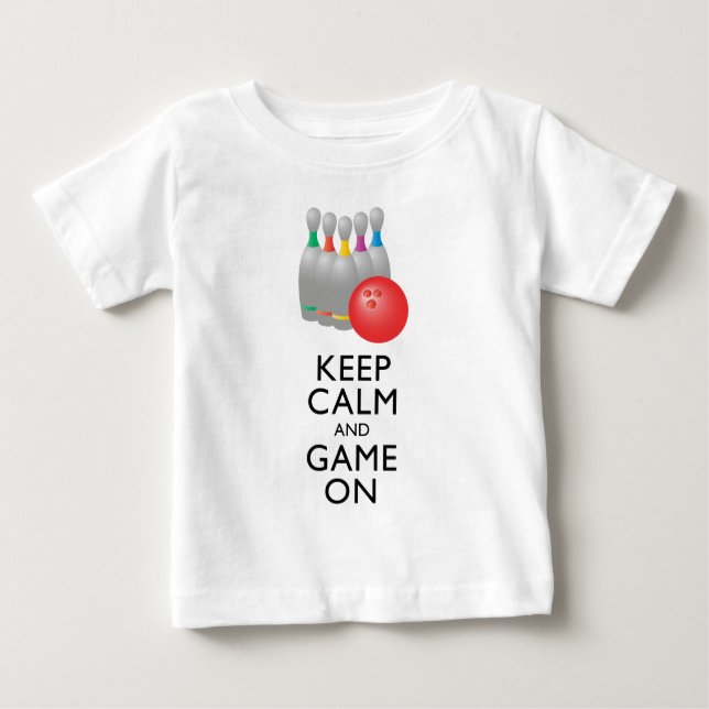 Camiseta De Bebé MANTENGA LA CALMA Y EL JUEGO CONTINUADO - Bolas (Anverso)