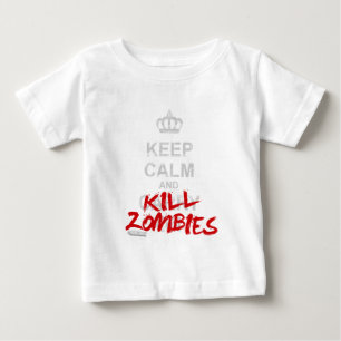 Camiseta De Bebé Mantenga los zombis tranquilos y de la matanza -