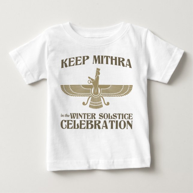 Camiseta De Bebé Mantenga Mithra la celebración del solsticio de (Anverso)