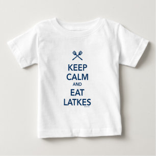 Camiseta De Bebé Mantenga tranquilo y coma los Latkes