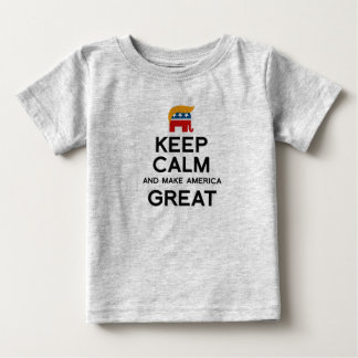 Camiseta De Bebé Mantenga tranquilo y haga América grande