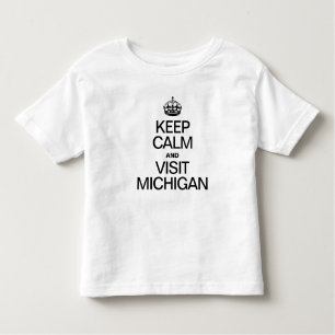 CAMISETA DE BEBÉ MANTENGA TRANQUILO Y VISITA MICHIGAN