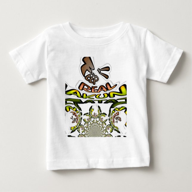 Camiseta De Bebé Manténgalo Real: Impresión/Gráfico de arte Kaleido (Anverso)