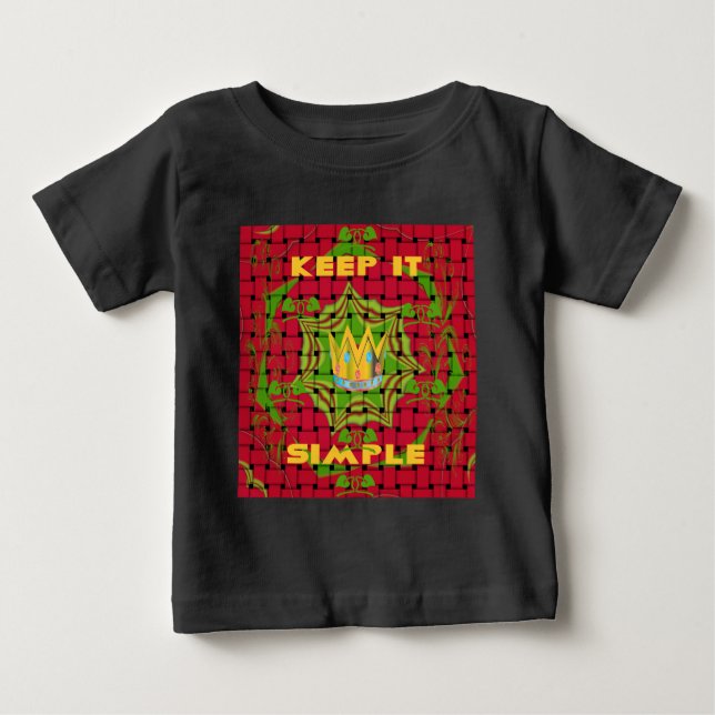 Camiseta De Bebé Manténgalo sencillo: negrita impresión floral tren (Anverso)