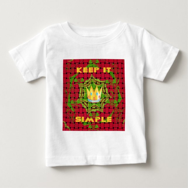 Camiseta De Bebé Manténgalo sencillo: negrita impresión floral tren (Anverso)