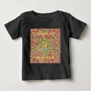Camiseta De Bebé Manténgalo Simple: Arte de Claridad Real de la Tie