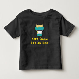 Camiseta De Bebé Mantengan La Calma Comiendo Un Huevo