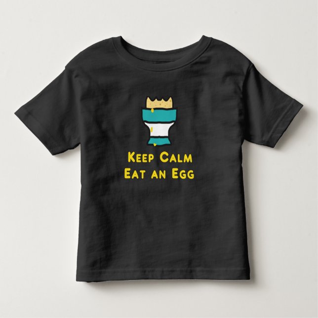 Camiseta De Bebé Mantengan La Calma Comiendo Un Huevo (Anverso)