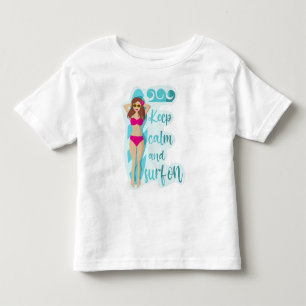 Camiseta De Bebé Manténgase tranquilo y navegue en el chica de la m