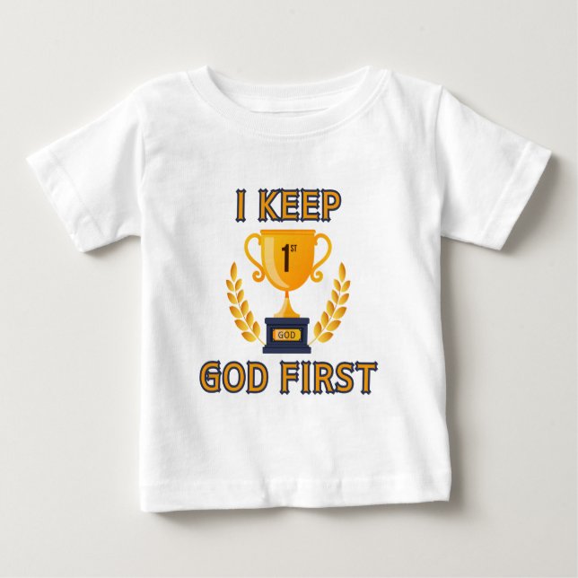 Camiseta De Bebé Mantengo a Dios Basado En La Primera Fe (Anverso)