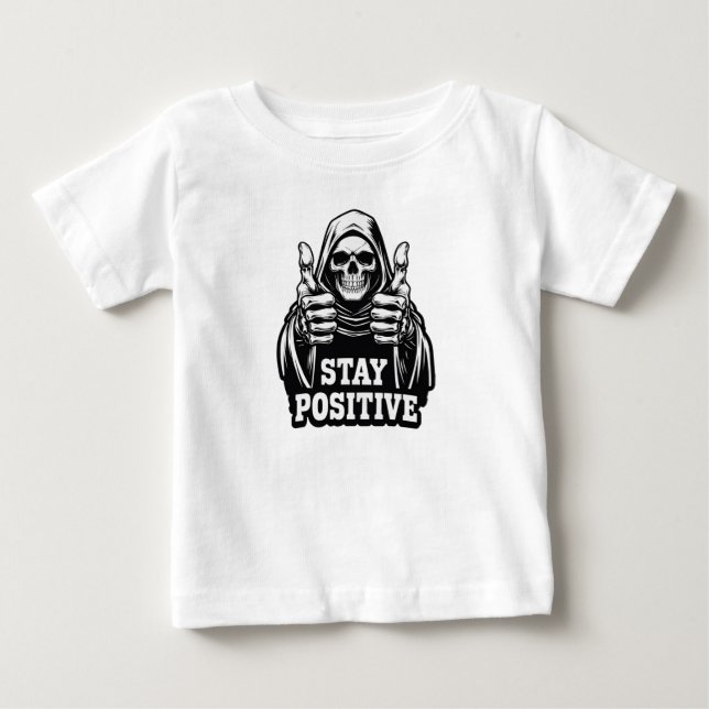 Camiseta De Bebé Mantente Positivo (Anverso)