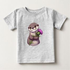 Camiseta De Bebé Mantequilla de acuarela y fragmento