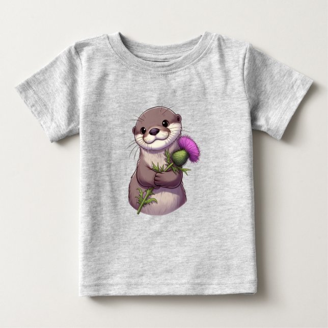 Camiseta De Bebé Mantequilla de acuarela y fragmento (Anverso)