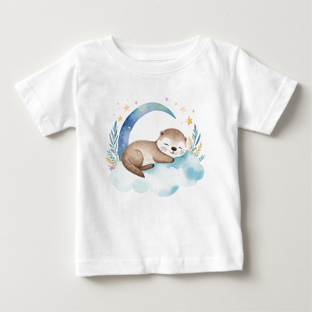 Camiseta De Bebé Mantequilla de bebé en la luna - (Anverso)