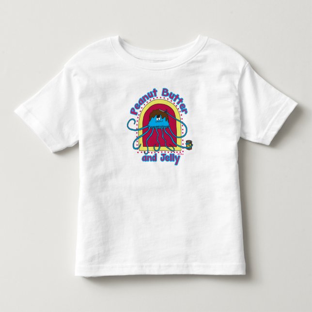 Camiseta De Bebé Mantequilla de cacahuete y pescados de jalea (Anverso)